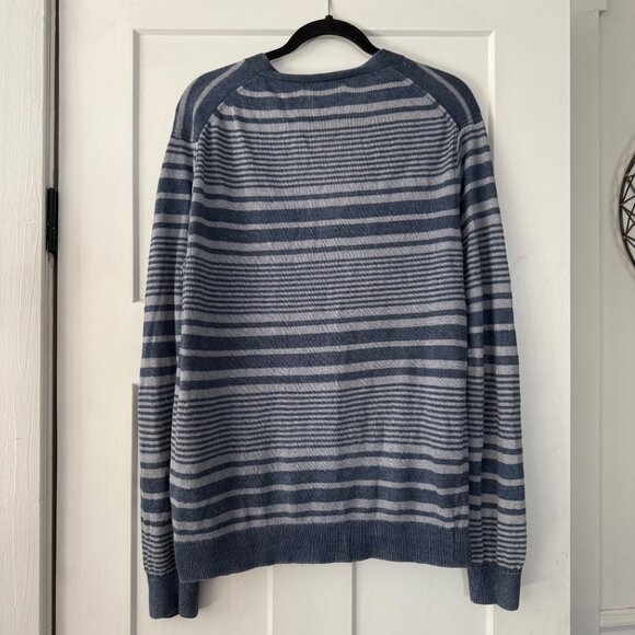 Michael Bastian Made in Italy Blue & White Stripped Light Cardigan Sz XL - Picture 4 of 5